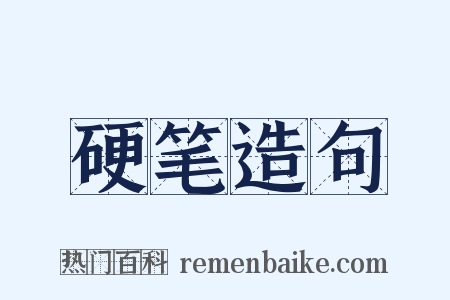 硬笔造句是什么意思的图片